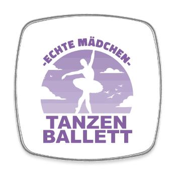 Tanzen Ballett Mädchen Hobby Ballerina Geschenk - Viereckiger Kühlschrankmagnet - Weiß - Vorne