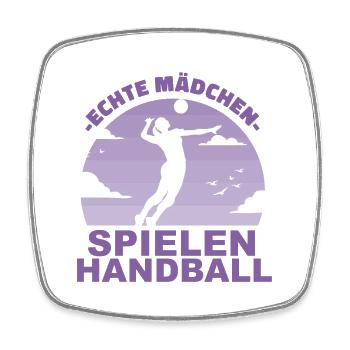 Handball Mädchen Sport Hobby Spielerin Geschenk - Viereckiger Kühlschrankmagnet - Weiß - Vorne