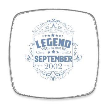 Une légende est née en septembre 2002 - Magnet carré - blanc - Devant