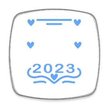 Bébé à bord 2023 Fils - Magnet carré - blanc - Devant