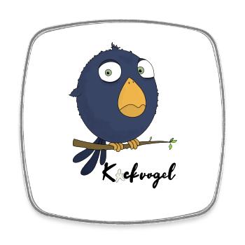Poop bird - Square fridge magnet - white - Front