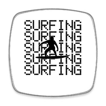 surfen - Viereckiger Kühlschrankmagnet - Weiß - Vorne