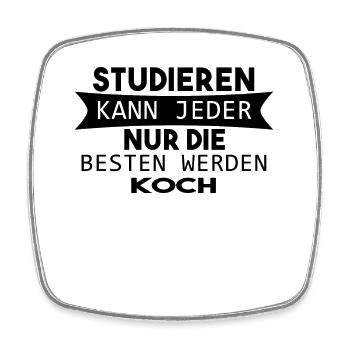 Koch Geschenk - Viereckiger Kühlschrankmagnet - Weiß - Vorne