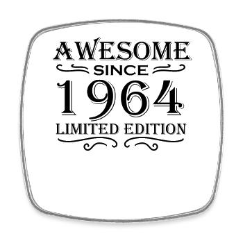 1964 - Jahrgang 1964 - Fantastisch seit 1964 - Viereckiger Kühlschrankmagnet - Weiß - Vorne