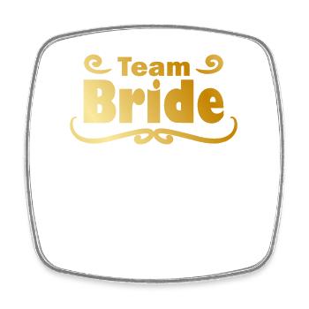 Team Braut in Gold - Viereckiger Kühlschrankmagnet - Weiß - Vorne