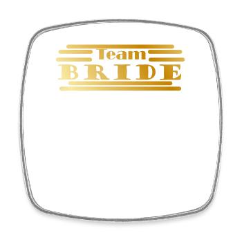 Team Braut in Gold - Viereckiger Kühlschrankmagnet - Weiß - Vorne