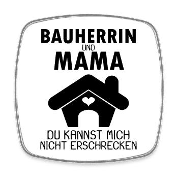 Bauherrin Mama - Viereckiger Kühlschrankmagnet - Weiß - Vorne