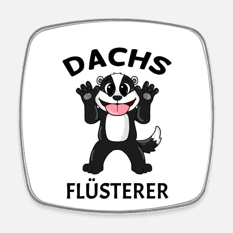 Dachs Dachse - Viereckiger Kühlschrankmagnet - Weiß
