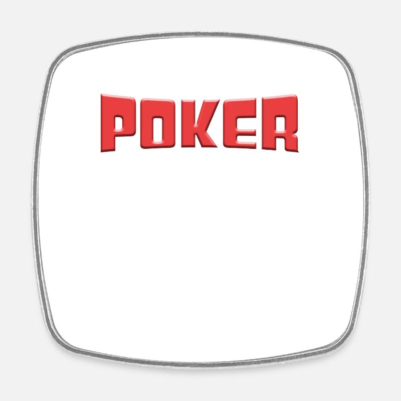 Poker - Magnet carré - blanc