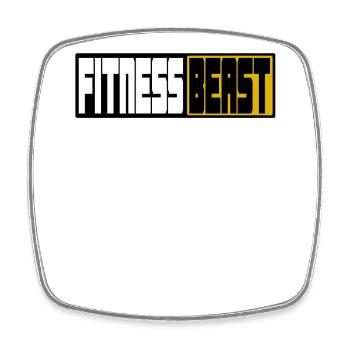 Motif du logo de la Bête du Fitness - Magnet carré - blanc - Devant
