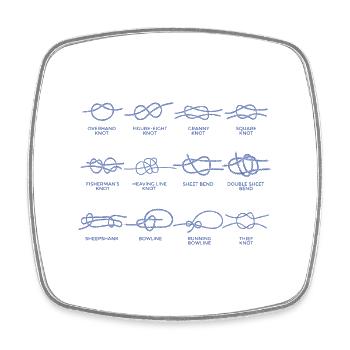 Boote Segeln Knoten Knotenkunde Geschenke - Viereckiger Kühlschrankmagnet - Weiß - Vorne