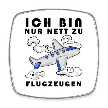 Modellflug Pilot Modellbau Flugzeug Modellbauer - Viereckiger Kühlschrankmagnet - Weiß - Vorne
