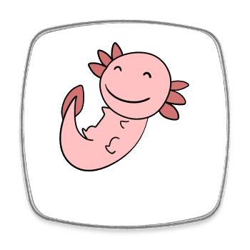 Sweet Axolotl Pink - Square fridge magnet - white - Front