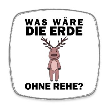 Tierschutz Tierschützer Umweltschutz Reh - Viereckiger Kühlschrankmagnet - Weiß - Vorne