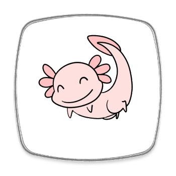 Sweet Axolotl Pink - Square fridge magnet - white - Front
