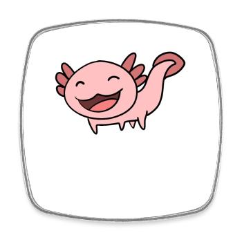 Sweet Axolotl Pink - Square fridge magnet - white - Front