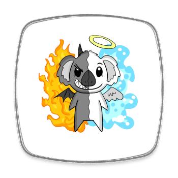 Koala - Angels and Devils - Square fridge magnet - white - Front