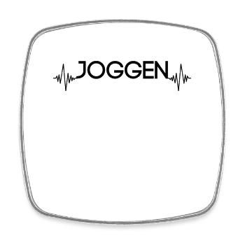 Joggen Herzschlag - Viereckiger Kühlschrankmagnet - Weiß - Vorne