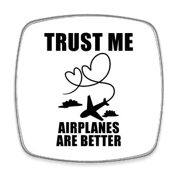 Flugzeuge Flugzeug Pilot Geschenk - Viereckiger Kühlschrankmagnet - Weiß - Vorne