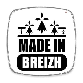 Made in BREIZH - Magnet carré - blanc - Devant