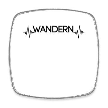 Hiking Heartbeat - Square fridge magnet - white - Front