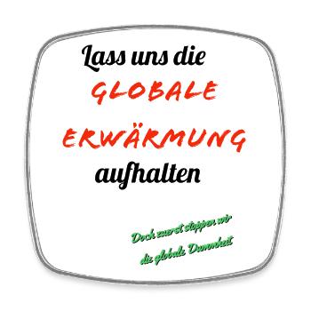 Global warming with humor - Square fridge magnet - white - Front