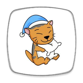Cat Cat Breed Scottish Folding Ear Cat - Square fridge magnet - white - Front