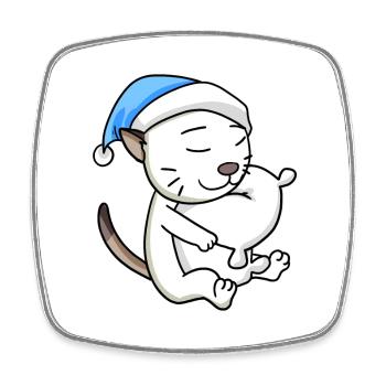 Cat cat breed Colorpoint Shorthair - Square fridge magnet - white - Front