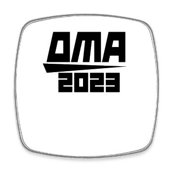 Oma 2023 Schwangerschaft verkünden - Viereckiger Kühlschrankmagnet - Weiß - Vorne