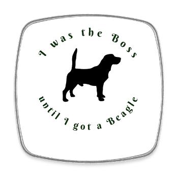 I Was The - Beagle Lovers Tee - Viereckiger Kühlschrankmagnet - Weiß - Vorne