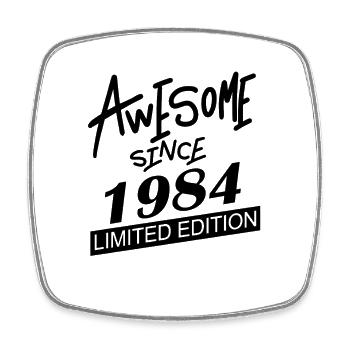 1984 - Jahrgang 1984 - Viereckiger Kühlschrankmagnet - Weiß - Vorne