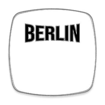 Berlin - Viereckiger Kühlschrankmagnet - Weiß - Vorne