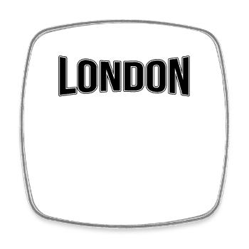 London - Viereckiger Kühlschrankmagnet - Weiß - Vorne