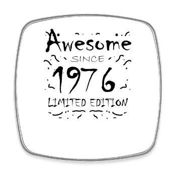 1976 - Born 1976 - Square fridge magnet - white - Front