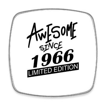 1966 - Jahrgang 1966 - Viereckiger Kühlschrankmagnet - Weiß - Vorne