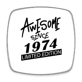 1974 - Born 1974 - Square fridge magnet - white - Front