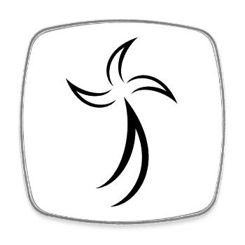 Hermine Celtic Bretagne - Magnet carré - blanc - Devant