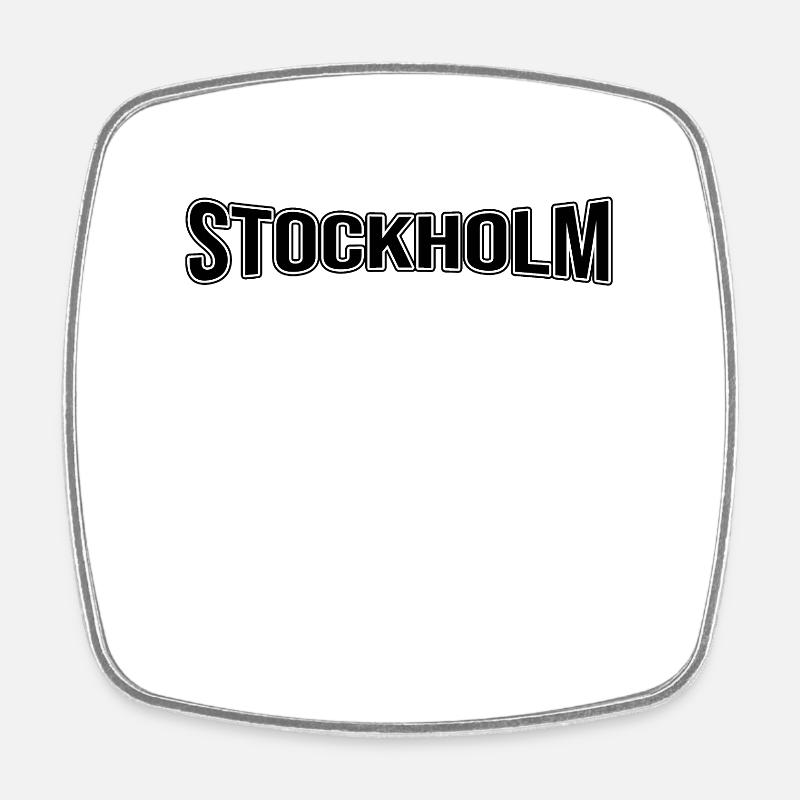 Stockholm - Square fridge magnet - white