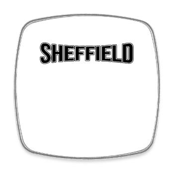 Sheffield - Square fridge magnet - white - Front