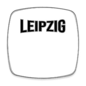Leipzig - Viereckiger Kühlschrankmagnet - Weiß - Vorne