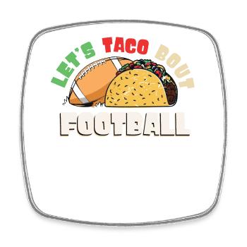 Taco Bout Football Match Day - Square fridge magnet - white - Front