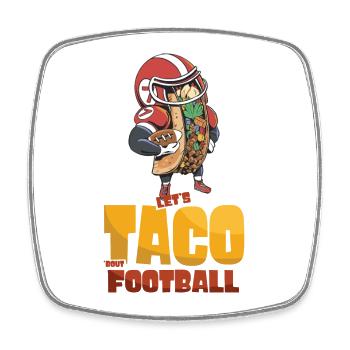 Taco Bout Football Match Day - Square fridge magnet - white - Front