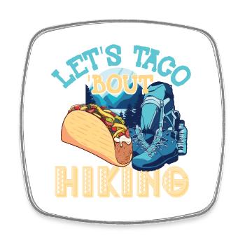 Randonnée Let’s Taco' Bout - Magnet carré - blanc - Devant