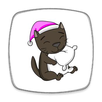 Katze Katzenrasse Havana - Viereckiger Kühlschrankmagnet - Weiß - Vorne