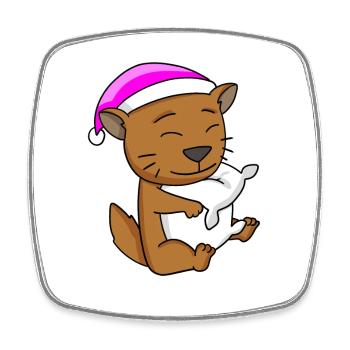 Cat cat breed Somali - Square fridge magnet - white - Front