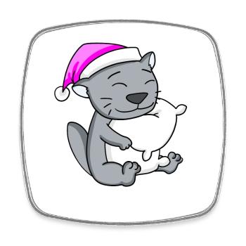 Cat Cat Breed British Shorthair - Square fridge magnet - white - Front
