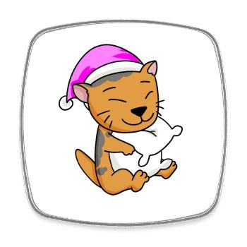 Cat Cat Breed Scottish Folding Ear Cat - Square fridge magnet - white - Front