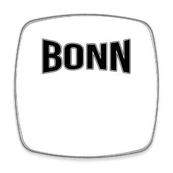 Bonn - Square fridge magnet - white - Front