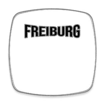 Freiburg - Viereckiger Kühlschrankmagnet - Weiß - Vorne