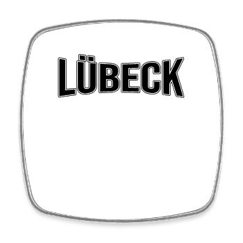 Lübeck - Magnet carré - blanc - Devant